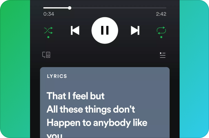 spotify lyrics page